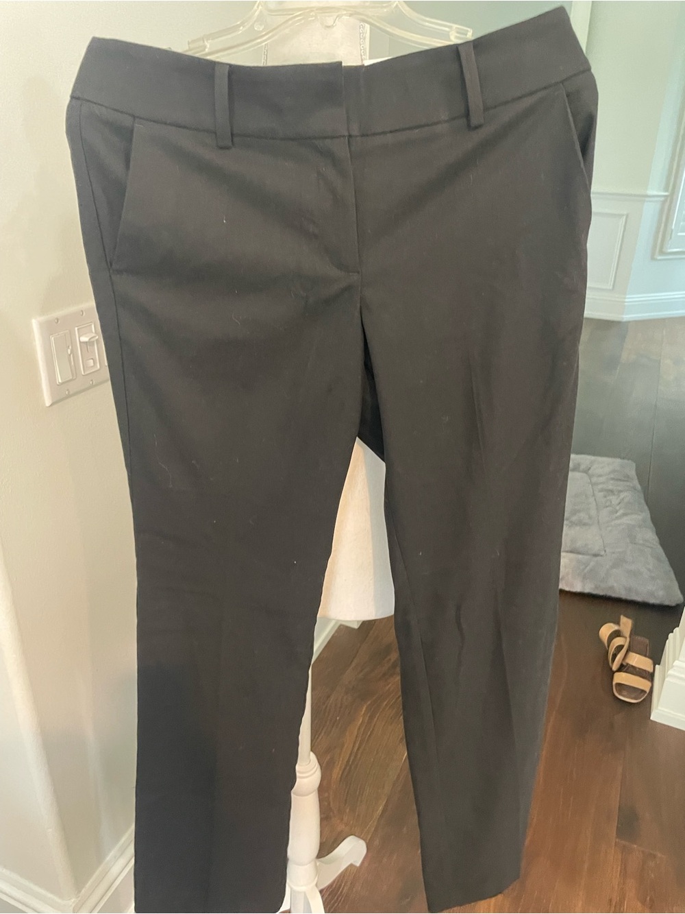 LOFT Black Slim Straight Dress Trousers